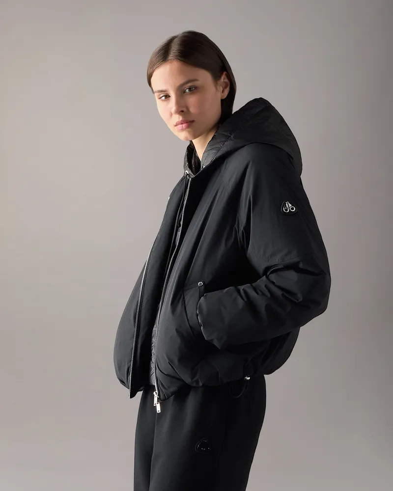 Moose Knuckles Tegan Daunen - Bomberjacke Für Damen Schwarz