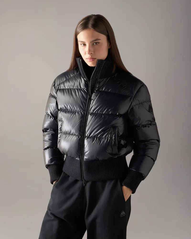 Moose Knuckles Queens Daunen - Bomberjacke Für Damen Schwarz