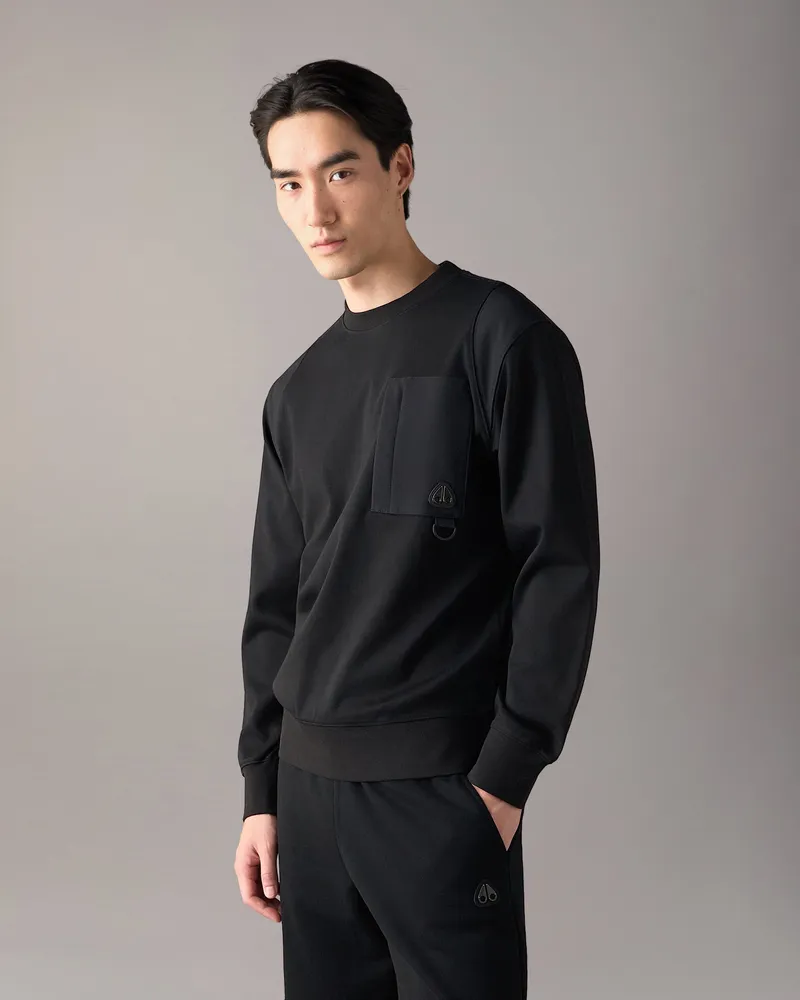 Moose Knuckles Dalon Sweatshirt Mit Rundhalsausschnitt Schwarz