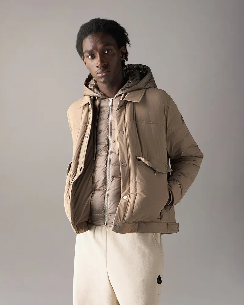 Moose Knuckles Brixton Daunen - Truckerjacke Aschgrau