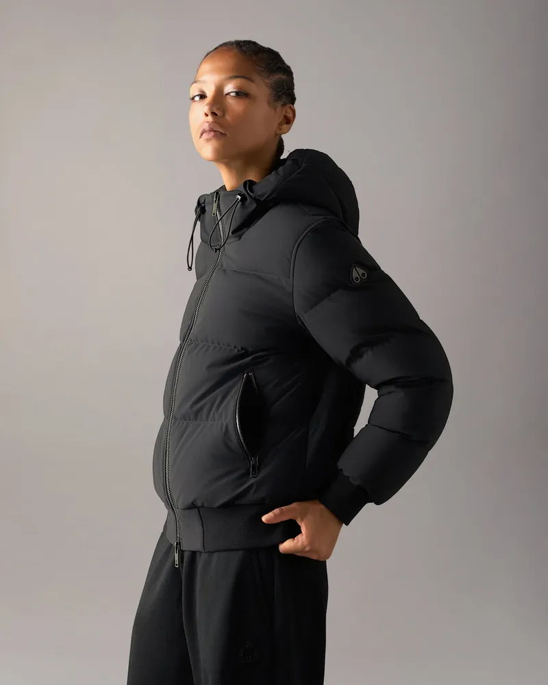 Moose Knuckles Soho Daunen - Bomberjacke Für Damen Schwarz