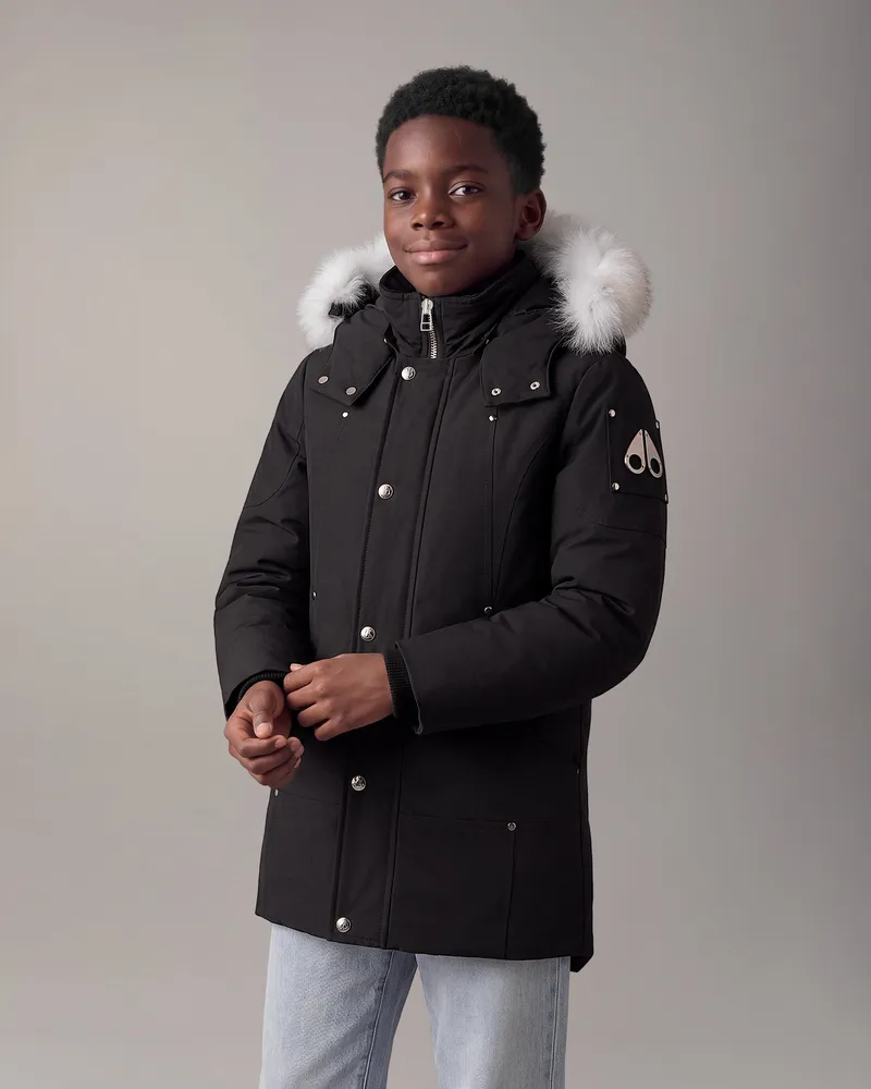 Moose Knuckles Original Kinder - Daunenparka Mit Kapuze - Schwarz Natur