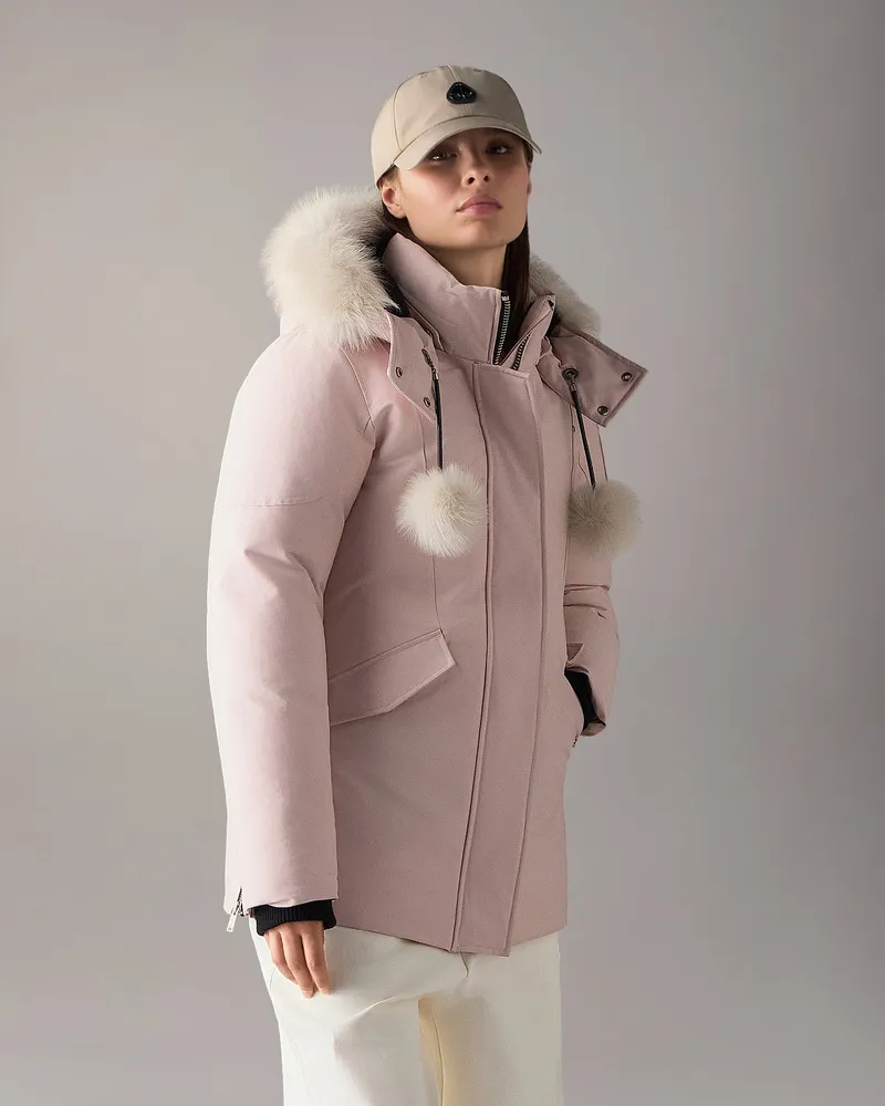 Moose Knuckles Original 3q 2.0 Daunenjacke - Rosenholz Für Damen Alabaster