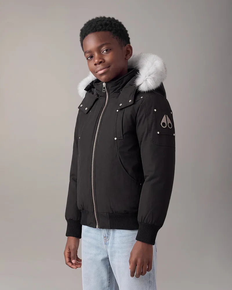 Moose Knuckles Original Daunen - Bomberjacke Für Kinder - Schwarz Natur