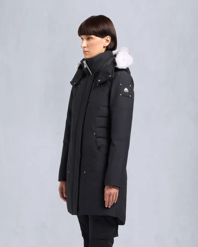 Moose Knuckles CLOUD SHEARLING PARKA-Schwarz / Naturfarbenes Shearling Schwarz