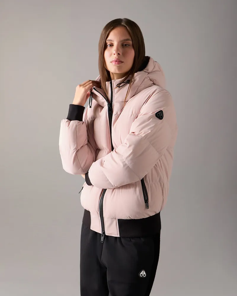 Moose Knuckles Soho Daunen-bomberjacke - Farbe: Rosenholz - Für Damen Rosenholz