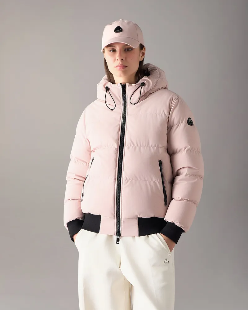 Moose Knuckles Soho Daunen - Bomberjacke Für Damen Rosenholz
