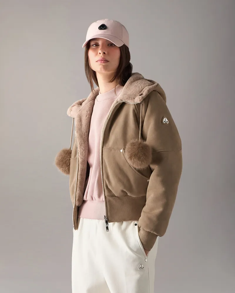 Moose Knuckles Wendbarer Oro Bunny Hoodie Für Damen Asch