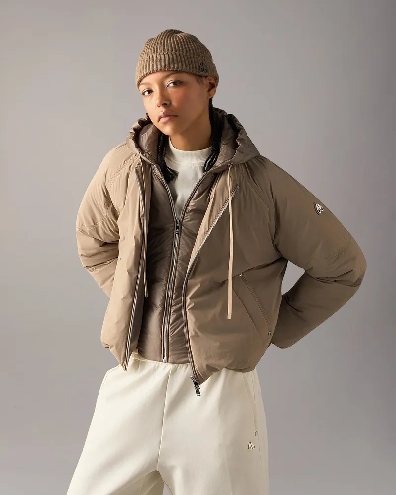 Moose Knuckles Tegan Daunen - Bomberjacke Für Damen Aschgrau