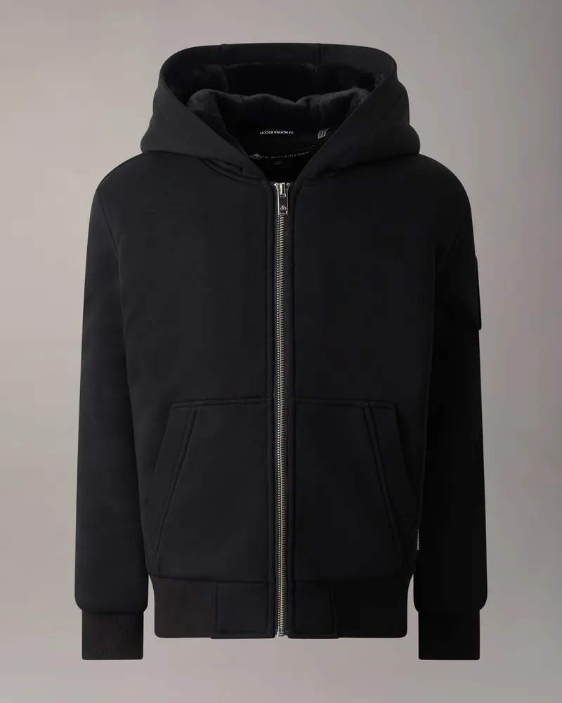 Moose Knuckles Classic Bunny Hoodie Für Kinder Schwarz