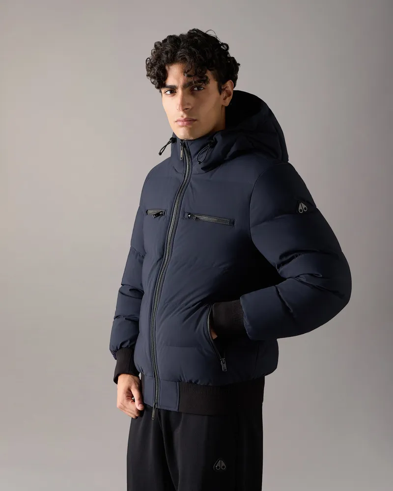 Moose Knuckles Soho Daunen - Bomberjacke Marineblau