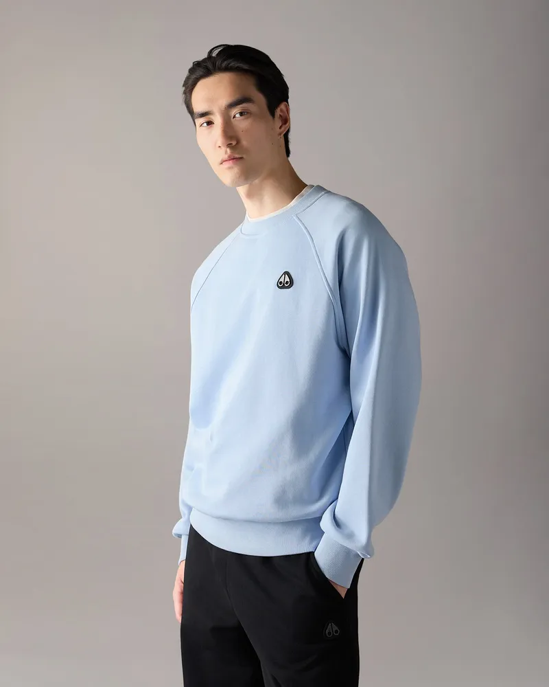 Moose Knuckles Yul Sweatshirt Mit Rundhalsausschnitt Eisblau