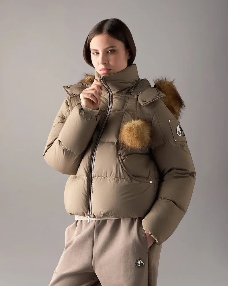 Moose Knuckles Everest Daunen-pufferjacke Mit Kapuze - Farbe: Aschgold - Für Damen Aschgold