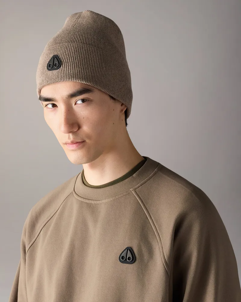 Moose Knuckles Frost Mütze Aus Baumwolle Und Wolle Aschgrau