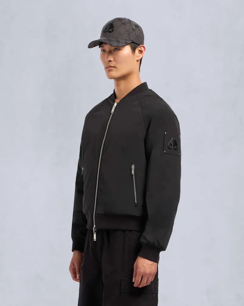Moose Knuckles WENDBARE BUNNY BOMBERJACKE-Schwarz / Glänzend