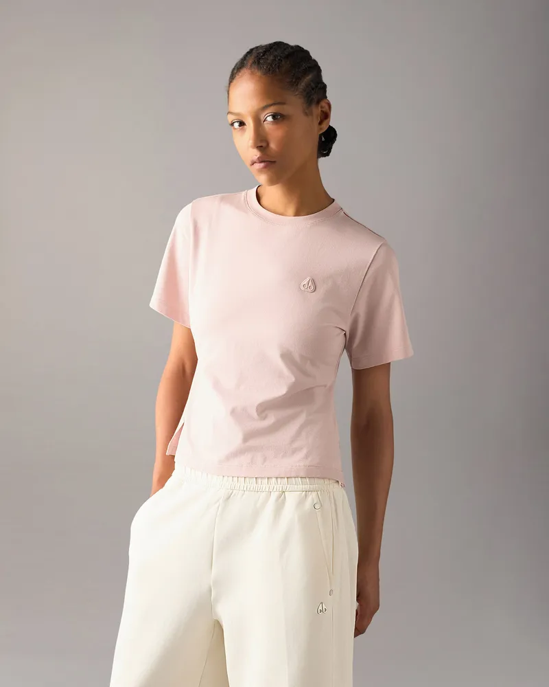 Moose Knuckles Yyz T - Shirt Für Damen Rosenholz