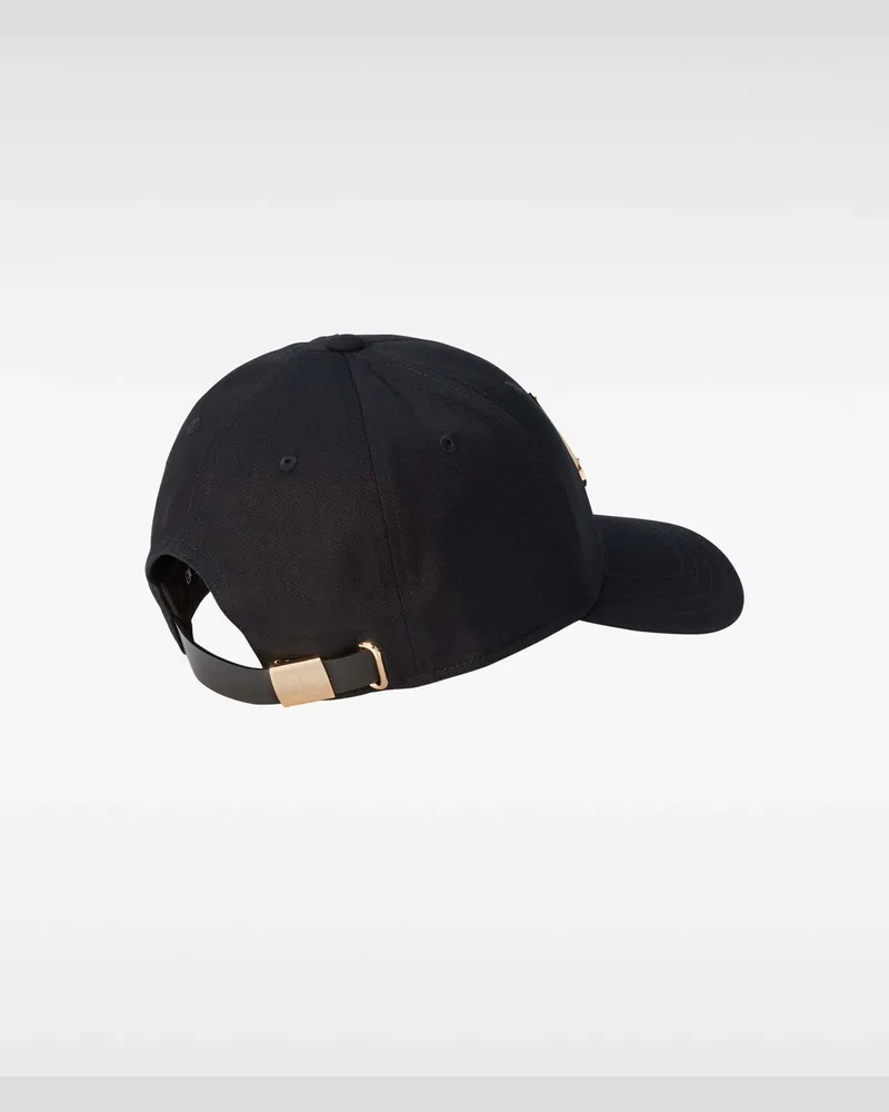 Moose Knuckles GOLD LOGO ICON MÜTZE-Schwarz / Goldenes Logo Schwarz