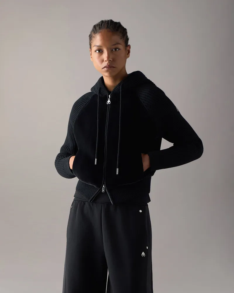 Moose Knuckles Junction Hybrid - Hoodie Für Damen Schwarz