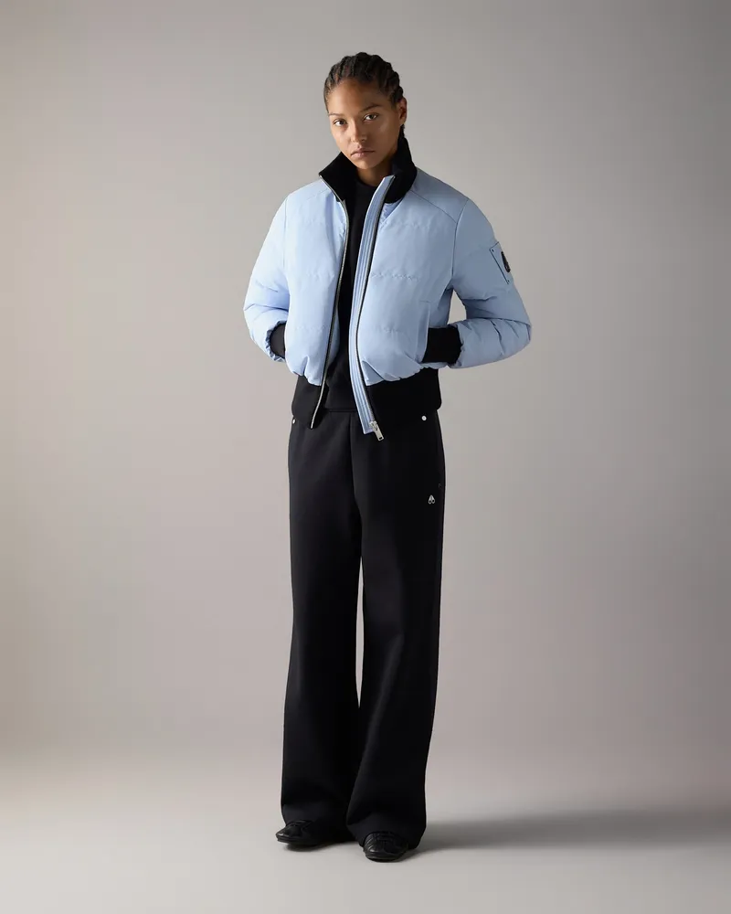 Moose Knuckles Banff Daunen - Bomberjacke Für Damen Eisblau