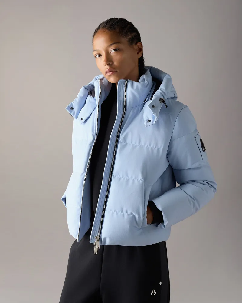 Moose Knuckles Banff Daunenjacke - Farbe: Eisblau - Für Damen Eisblau