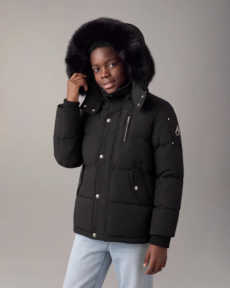 Moose Knuckles Original 3q Daunenjacke Für Kinder Schwarz