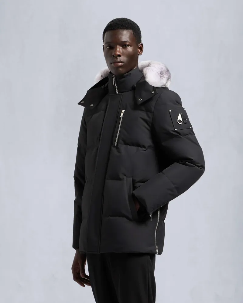 Moose Knuckles CLOUD 3Q JACKE-Schwarz / Naturfarbenes Shearling Schwarz