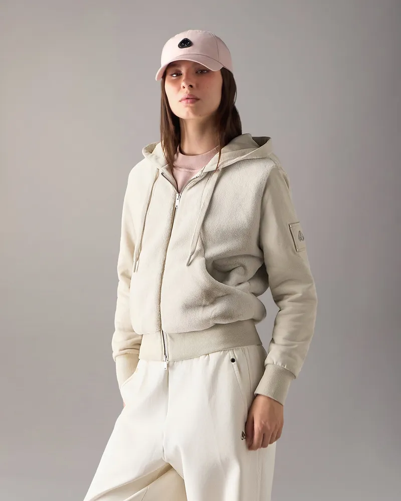 Moose Knuckles Roslyn Bunny Hoodie Für Damen Alabaster
