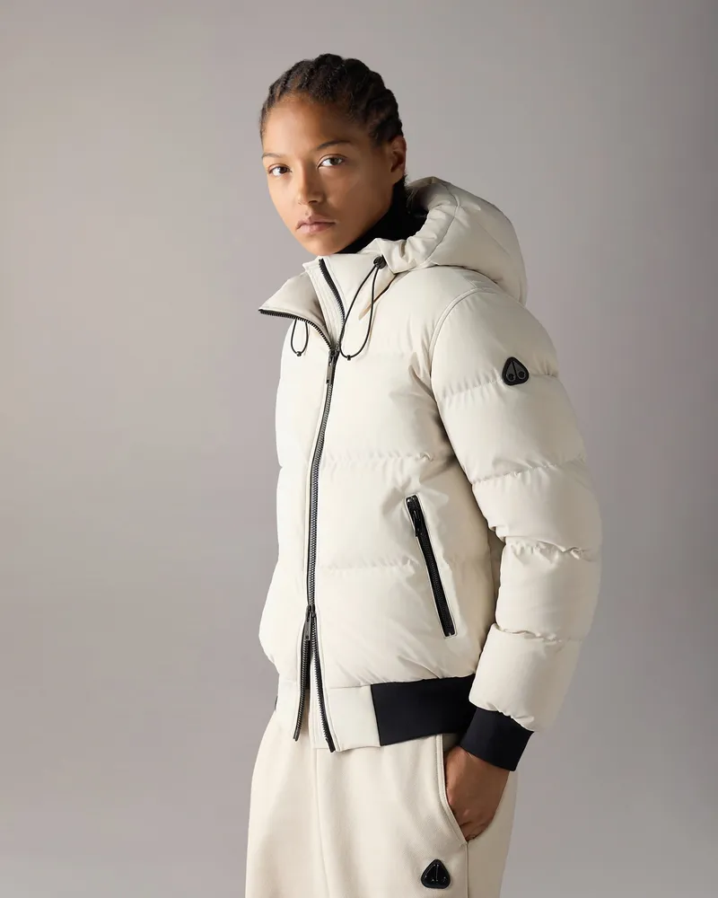 Moose Knuckles Soho Daunen - Bomberjacke Für Damen Alabaster