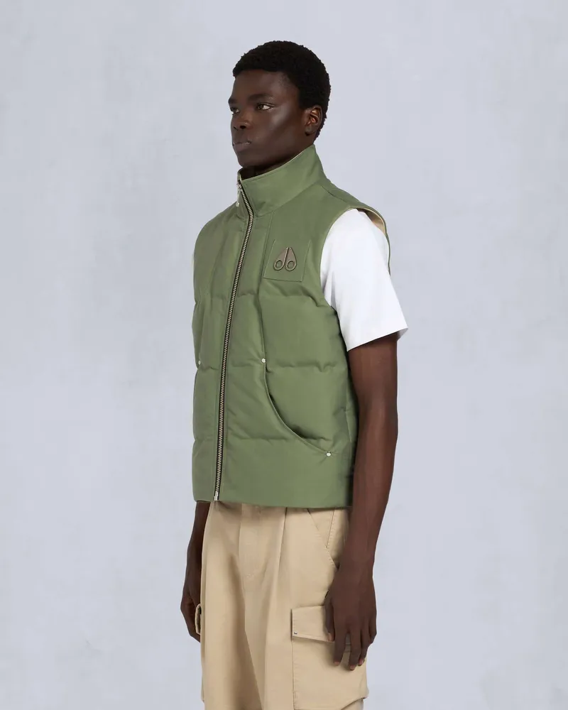 Moose Knuckles MONTREAL TONAL WESTE -SEEGANGEWEBE MIT GEGERBTEM Seegangewebe