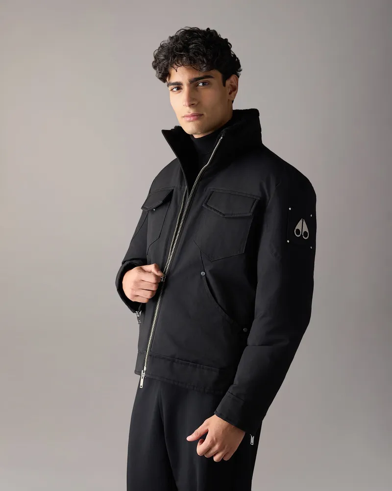 Moose Knuckles Falcon Daunen - Truckerjacke Schwarz