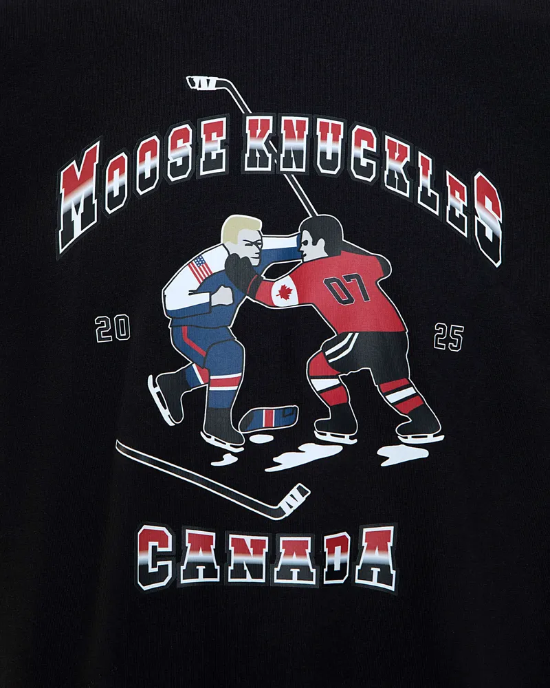 Moose Knuckles LIMITIERTES KANADA-STARK-T-SHIRT-Schwarz Schwarz