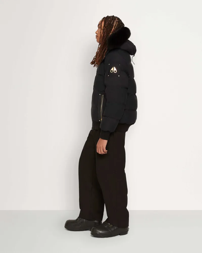 Moose Knuckles STAGG BOMBERJACKE SHEARLING-Schwarz / Schwarzes Shearling