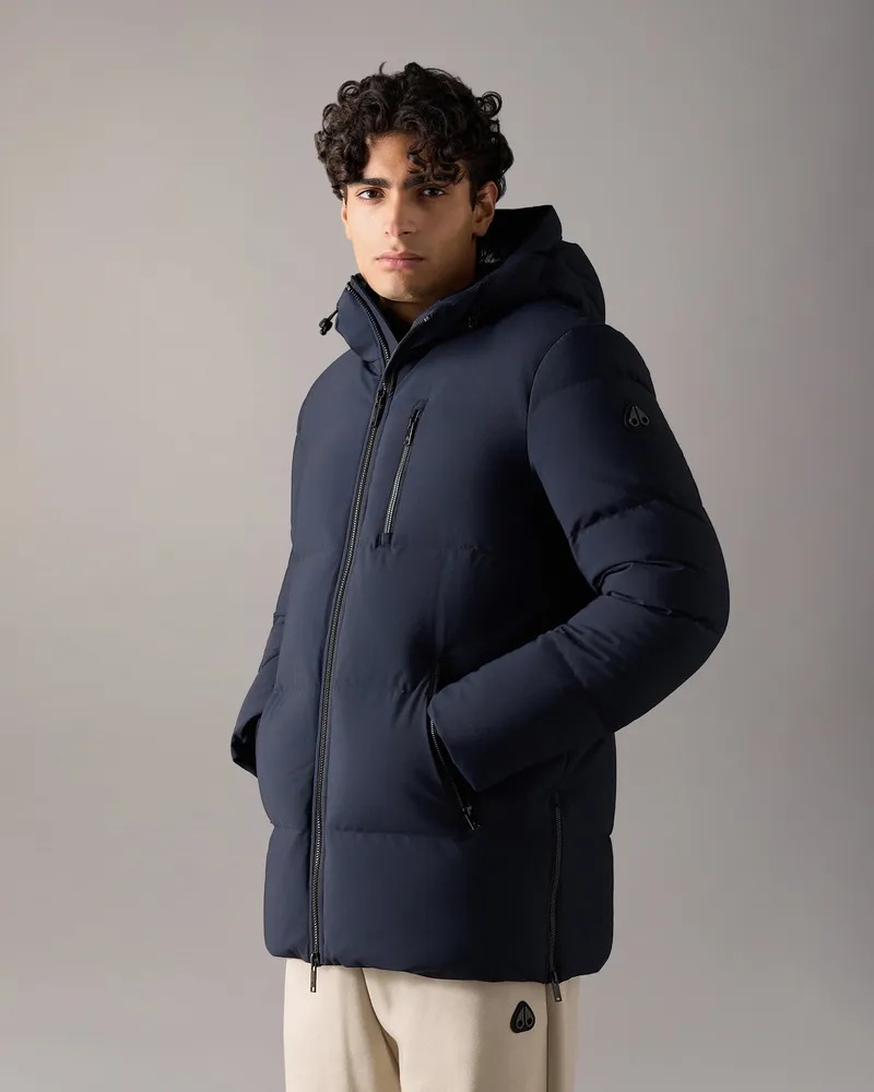 Moose Knuckles Soho 3q Daunenjacke - Farbe: Marineblau - Für Herren Marineblau