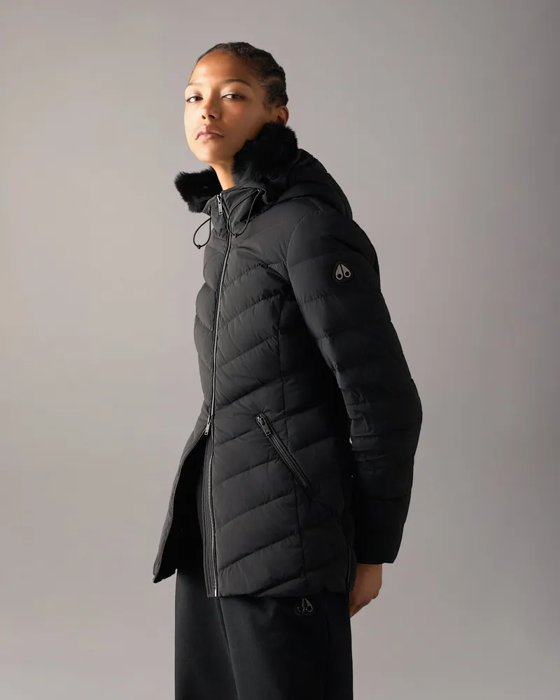 Moose Knuckles Roselawn Daunenjacke Für Damen Schwarz