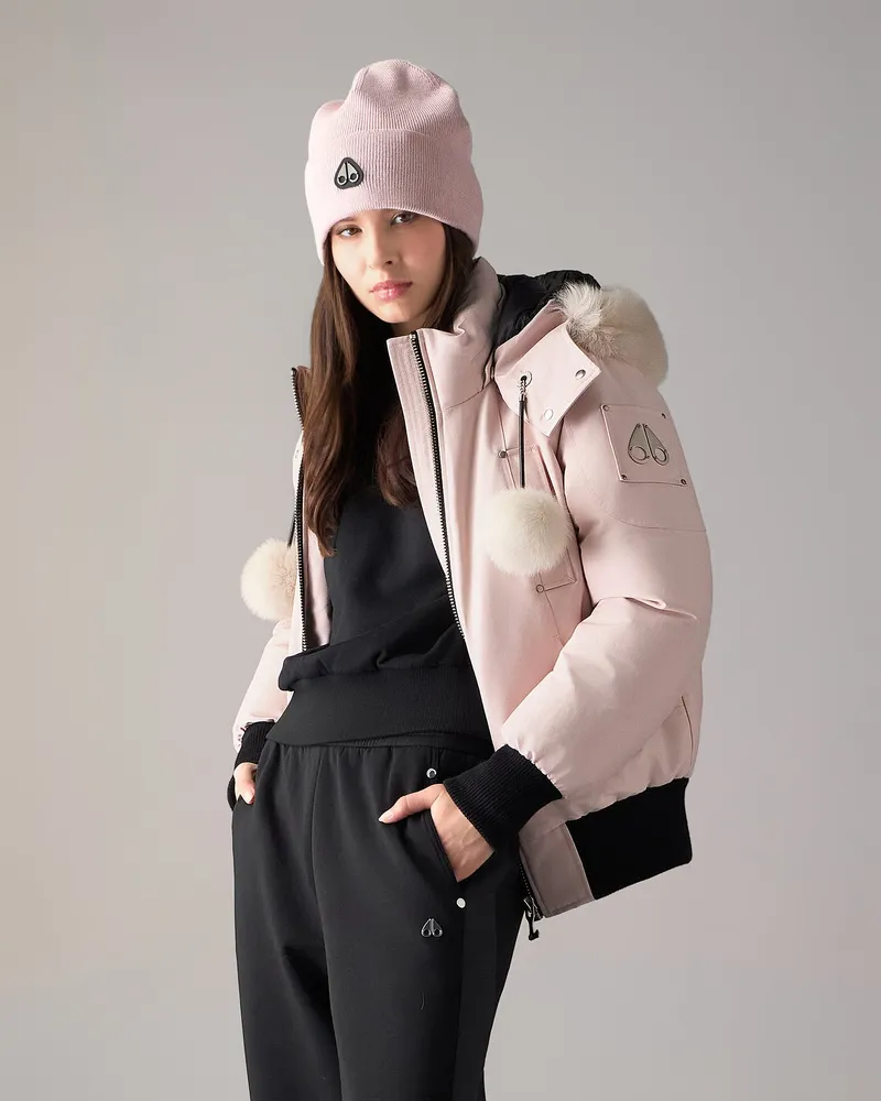 Moose Knuckles Original Debbie Daunen-bomberjacke - Farbe: Alabaster - Für Damen Alabaster