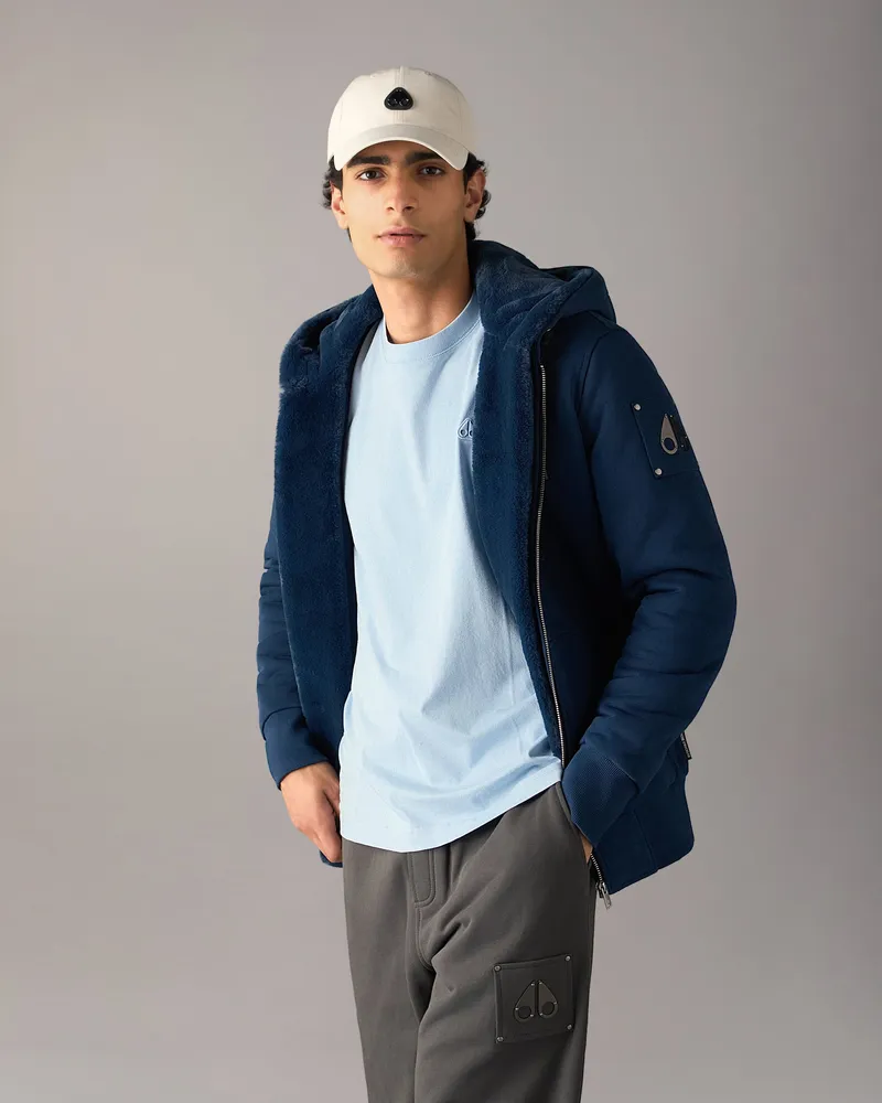 Moose Knuckles Classic Bunny Hoodie Nachtblau