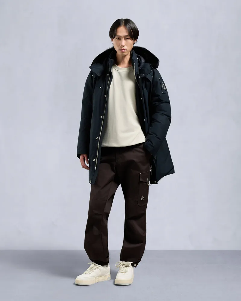 Moose Knuckles Original Stirling Parka Mit Shearling - Besatz Marineblau