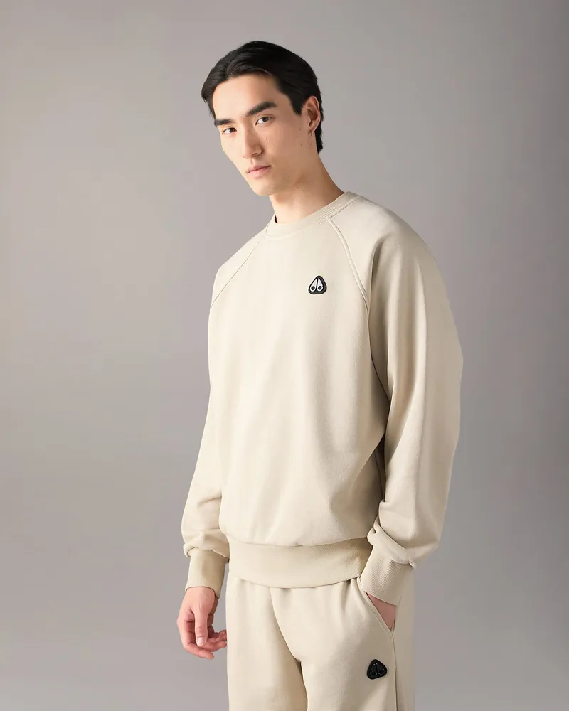 Moose Knuckles Yul Sweatshirt Mit Rundhalsausschnitt Alabaster