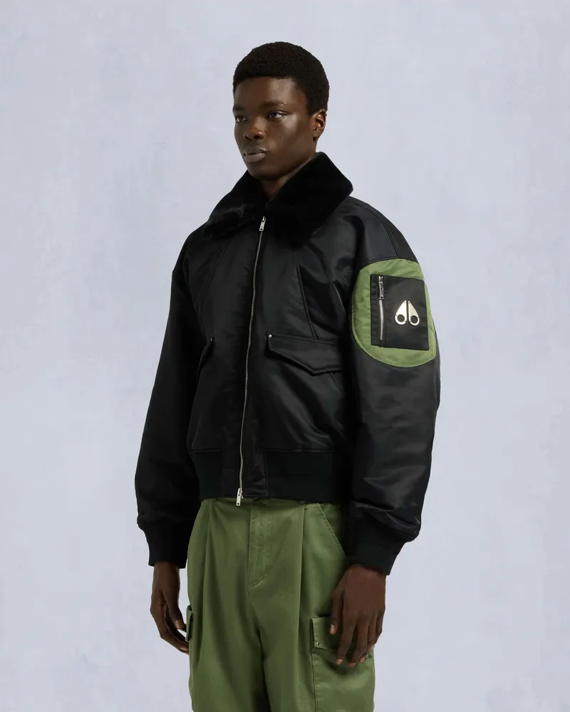 Moose Knuckles LUDO BOMBERJACKE-Schwarz Schwarz
