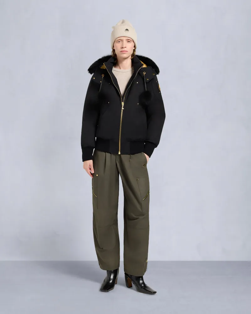 Moose Knuckles Sainte Flavie Bomberjacke Für Damen Schwarz
