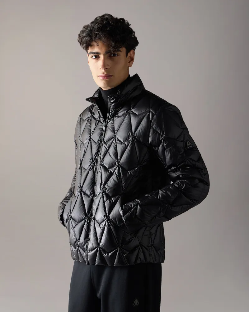 Moose Knuckles Leichte Iceberg Quilt Daunenjacke Schwarz