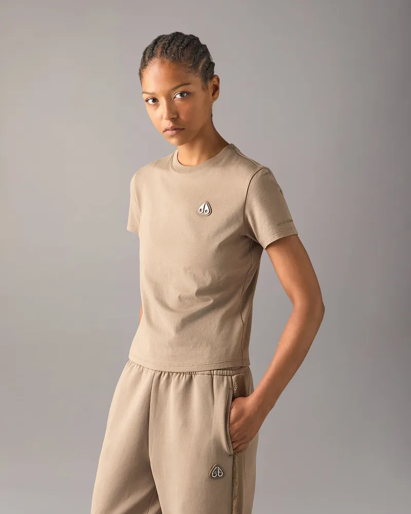 Moose Knuckles Crescent T - Shirt Für Damen Aschgrau