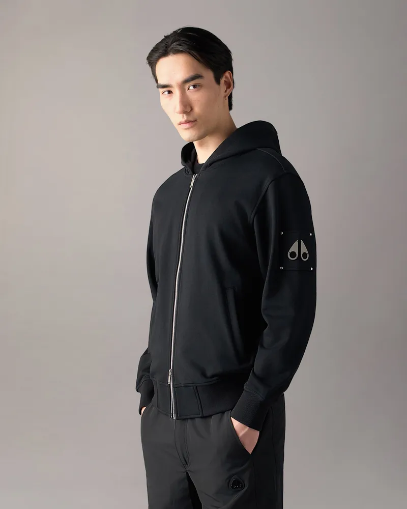 Moose Knuckles Hartsfield Hoodie Mit Reißverschluss Schwarz