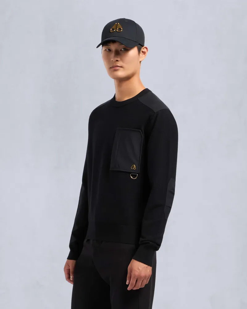 Moose Knuckles ELOWAN SWEATSHIRT-Schwarz Schwarz