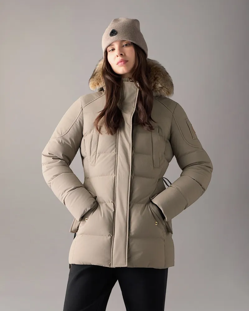 Moose Knuckles Gilded 3q Daunenjacke Für Damen Aschbronze