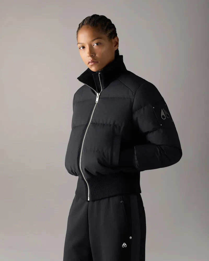 Moose Knuckles Banff Daunen - Bomberjacke Für Damen Schwarz