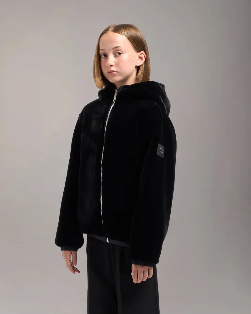 Moose Knuckles Kinder Simcoe Bunny Wendejacke - Farbe: Schwarz Schwarz