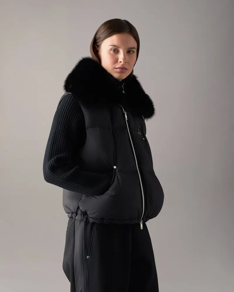 Moose Knuckles Everest Daunen - Pufferweste Für Damen Schwarz