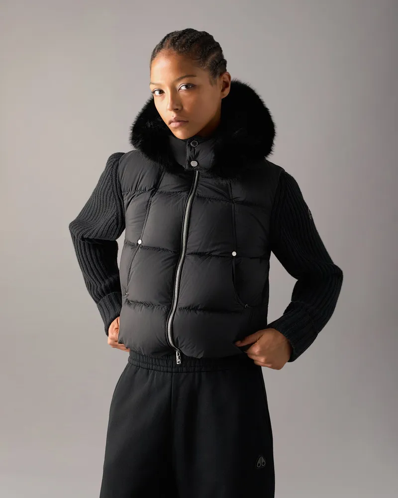 Moose Knuckles Everest Hybrid - Daunenjacke Für Damen Schwarz