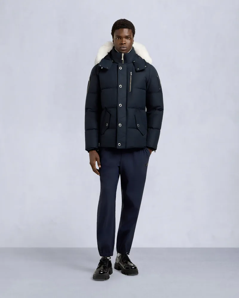 Moose Knuckles Original 3q Jacke Mit Shearling - Besatz Navy